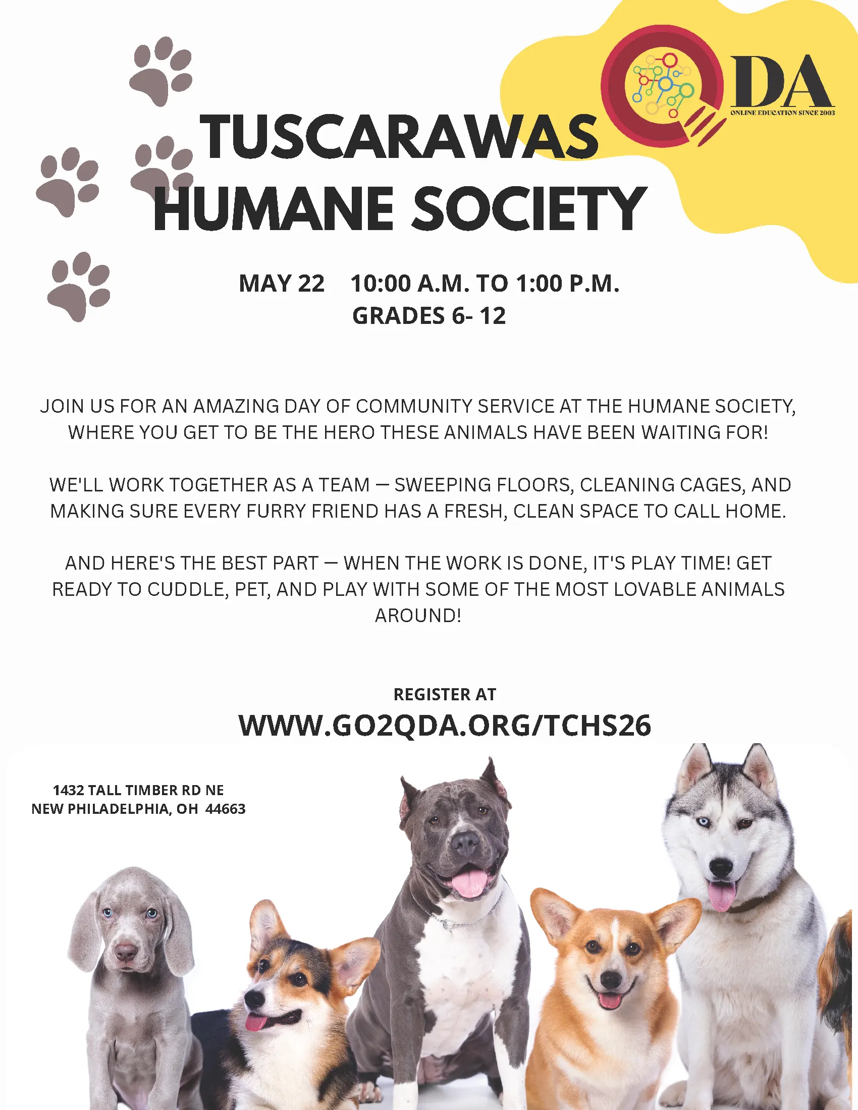 Tuscarawas Humane Society Event Flyer